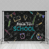 Aperturee - Line Drawing Book Blackboard Back To School Backdrop